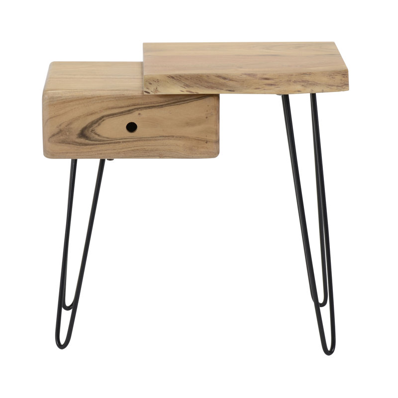 Eberhart 60cm W Metal Bedside Table, Right Orientation
