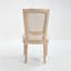 Ensemble de 2 chaises de salle à manger rembourrées, en lin de coton de style français et chaises d'appoint en bois massif pour le salon, la cuisine, le restaurant, beige
