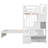 Twin Over Loft Bed In White With Built-In Desk, Shelf & Staircase Staircase, Storage And Desk Hue-851962793
