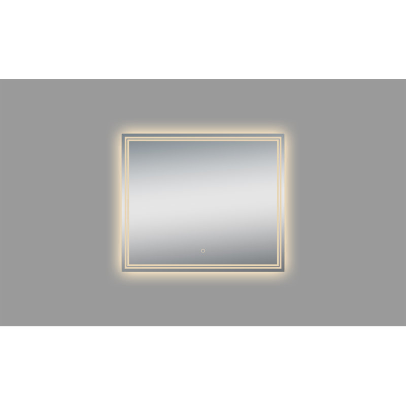 Miroir de salle de bain / meuble-lavabo sans cadre moderne et contemporain Bottone, 30 po x 35,25 po