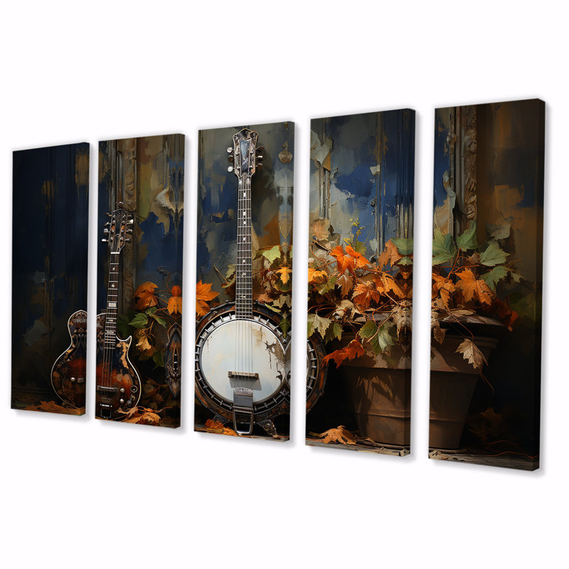 "Chêne doré Banjo Resson II, 5 pièces", 5 pièces, H 28 po x l 60 po