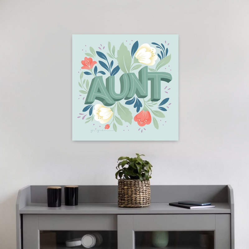 Tante, art floral contemporain, H 18 po x l 18 po