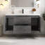 Ensemble de meuble-lavabo mural simple 48 po avec plateau en résine 48 po-1837138446