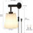 Plug-In Wall Sconces Set Of 2 With Fabric Shade, In-Line On/Off Switch, And Included LED Bulbs For Bedroom, Living Room, Or Hallway