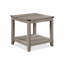 Ensemble de table basse rustique gris brun 3 pièces avec table basse rectangulaire en bois et deux tables de bout carrées assorties