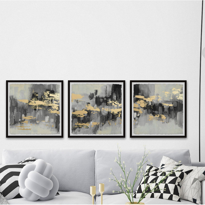 Golden Dusk par Parvez Taj - cadre photo 3 pièces, impression multi-pièces, H 18 po x l 18 po x P 1,5 po