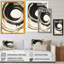 «Black and Gold Curves III» - art mural moderne sur toile-1801902091-1801902090