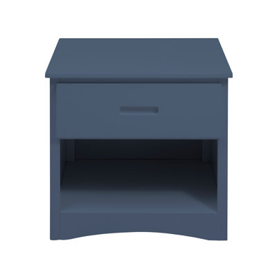 Table de chevet jeunesse en bois d'ingénierie bleu contemporain