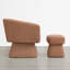 Fauteuil d'appoint pivotant à 360 ° avec repose-pieds en terre cuite Comfy-130133098