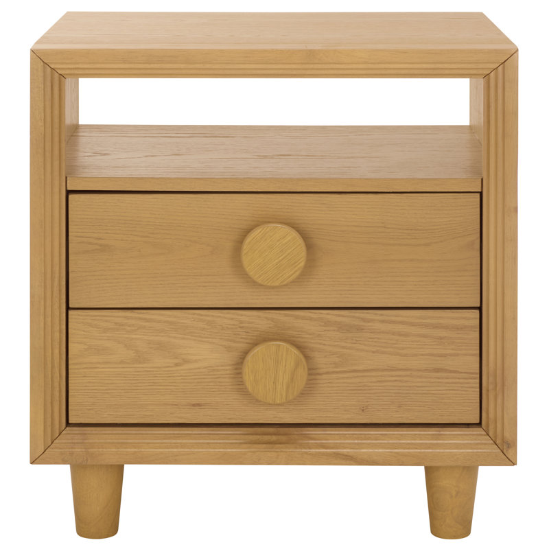 Akanksha 2 Drawer Nightstand, Natural