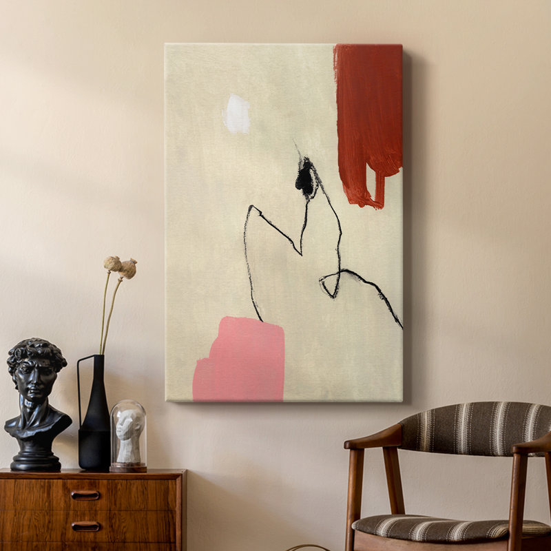 Terra Rosa abstrait II - galerie Cavas sur mesure, H 36 po x l 24 po