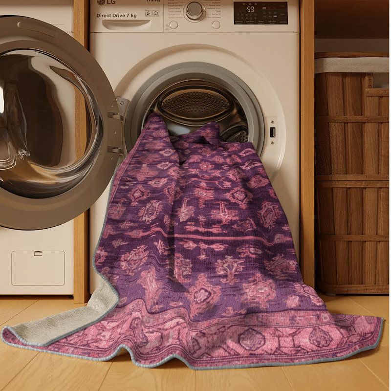 Tapis brun lavable à la machine, Rectangulaire 8 pi x 12 pi