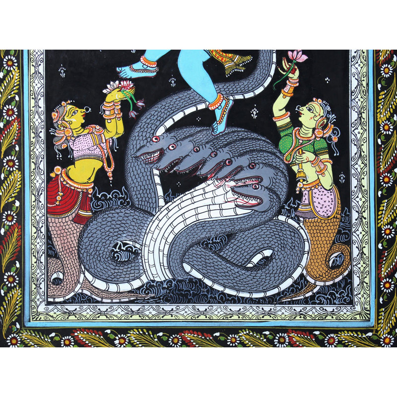 Lord Krishna dansant sur le serpent Kaliya