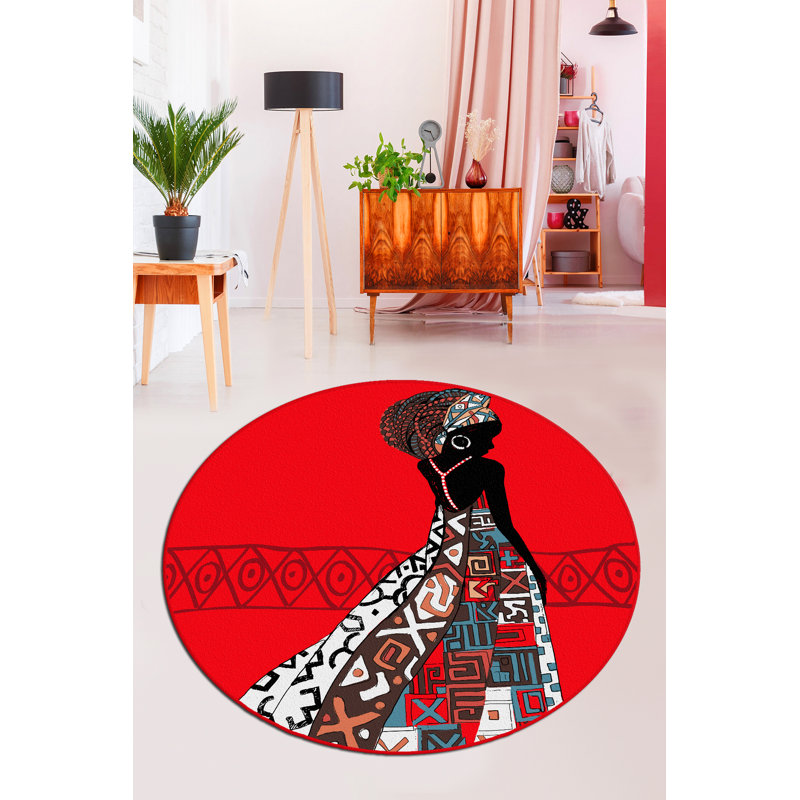 Round Scrivner Shag Area Rug, Round 120cm
