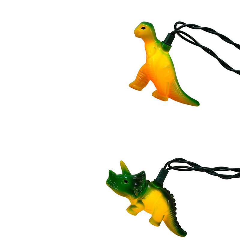 Kurt Adler Indoor/Outdoor UL 10-Light Dinosaur Light Set, 9ft
