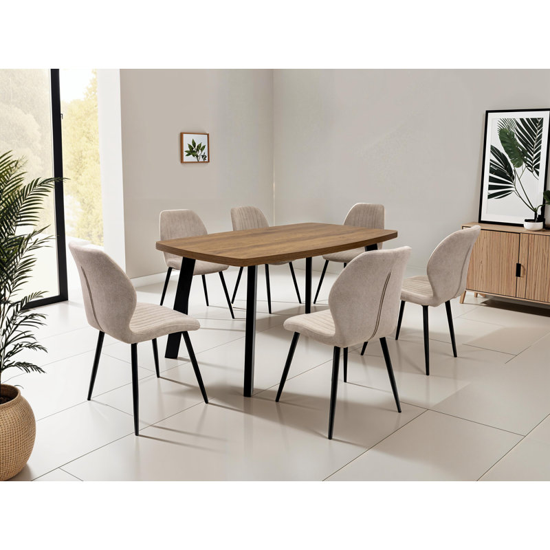 Panama Metal Base Dining Table