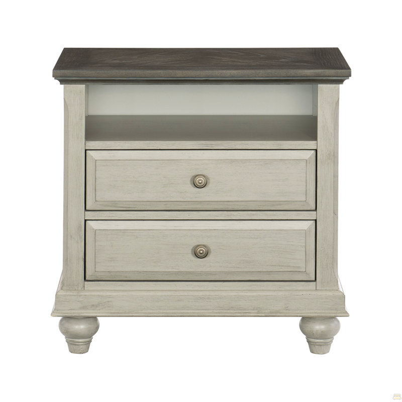 Table de chevet 1 pièce avec 2 tiroirs et plateau de rangement