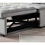 Lit convertible, 1 siège en velours gris, multifonctionnel pour différents besoins, maison, siège-lit d'appoint avec coussin, dossier amovible, bureau et appartement peu encombrant, H 16,5 po-1432299453