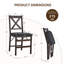 Chaises de salle à manger pliantes rembourrées et empilables avec structure en bois massif-650668940
