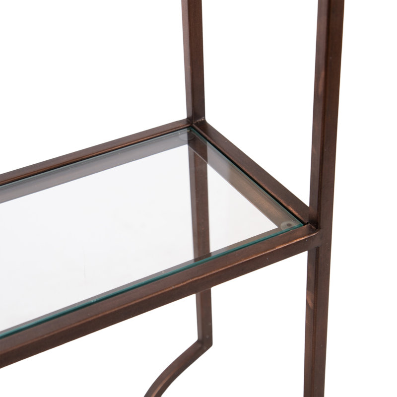 Johnalbert 3 Piece Metal Accent Shelf, Bronze