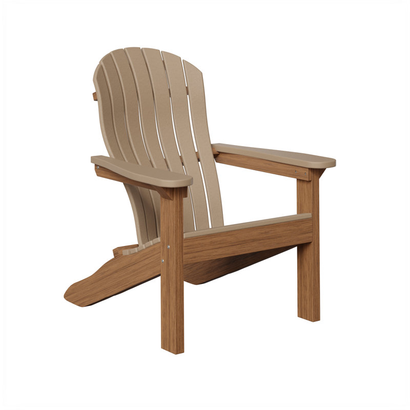 Berlin Gardens Contour Adirondack Chair, Weatherwood with Antique Mahogany