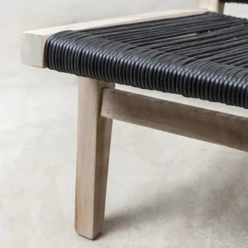 Chaise d'appoint noire Patio