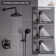 Retro Wall Mount 2 Function Rainfall Shower System with 3 Setting Handheld, Rough-In Valve and Diverter
