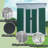 5'x3' Green Outdoor Storage Shed With Pent Roof, Aluminum Alloy Frame & Sliding Door - Pent Roof For Wind Resistance, Overlapping Panels Waterproof/moisture/uv-resistant, Ventilated, Labeled Easy Install - Outdoor Garden Storage-122063212-122063213
