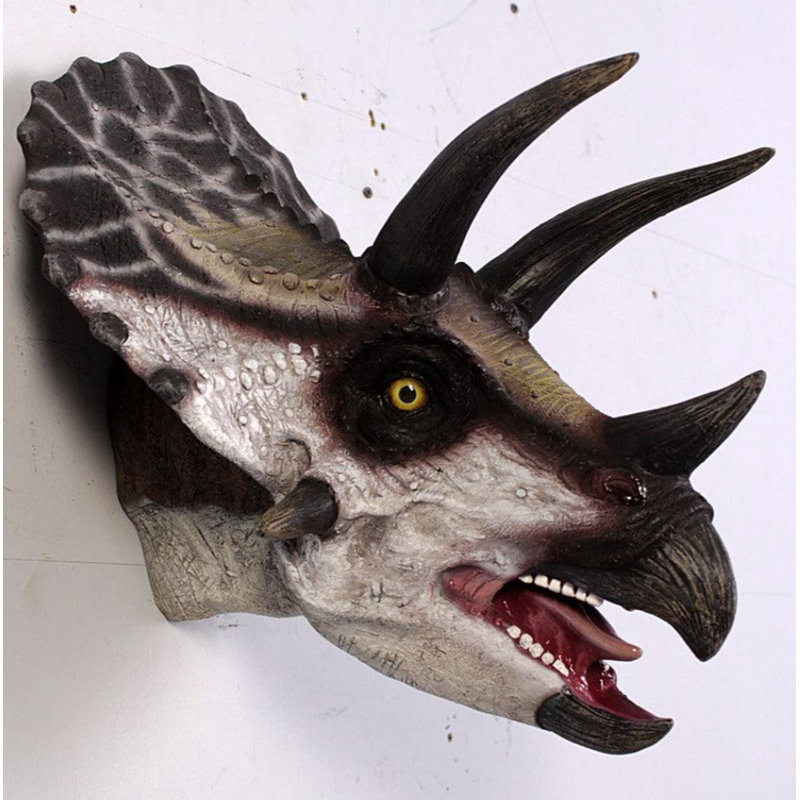 Statue de tête de dinosaure Triceratops