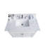 Dessus de meuble-lavabo de 37 po en pierre de Carrare blanc de style nouveau avec lavabo rectangulaire encastré en céramique et trou de robinet simple