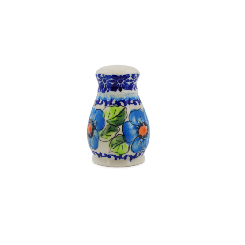 Polmedia Bold Blue Poppies Pepper Shaker