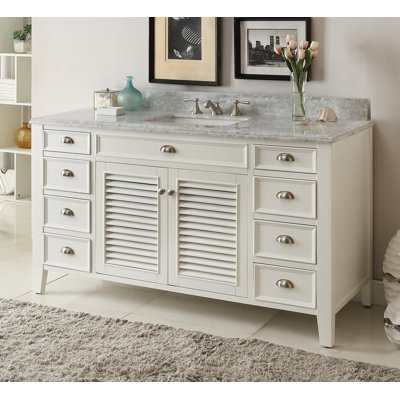Reedsburg 60'' Single Bathroom Vanity with Stone Top