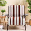 Chaises d'appoint de confort, chaise rayée moderne en tissu de bois pour le bureau personnel