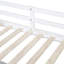 Lit mezzanine simple bas blanc avec tiroir et bureau roulant - Bois massif solide pour une chambre à coucher fonctionnelle-609083903