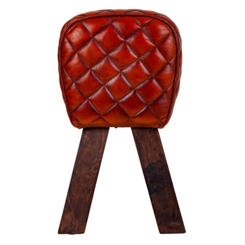 Solid + Manufactured Wood Accent Stool