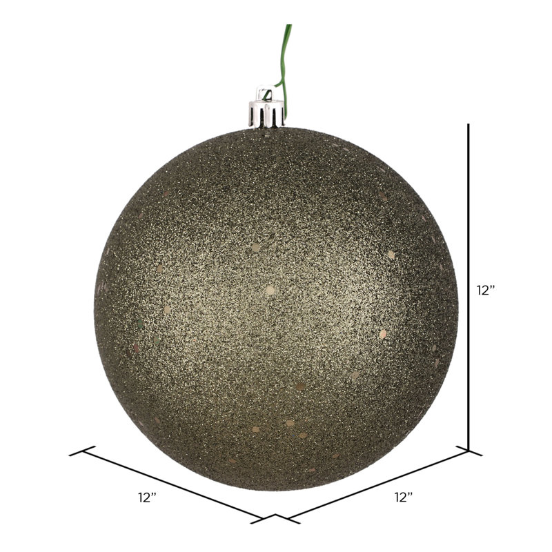 Décor Solid Ball Ornament, Wrought Iron Sequin, 10" H x 10" W x 10" D