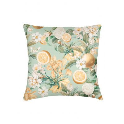 Printed Pillows Linen Floral Accent Pillow