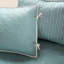 Housse de lit de jour réversible 6 pièces bleue, 1 place, motif médaillon, comprenant la housse, 3 taies d'oreiller et un coussin décoratif. Convient aux matelas 1 place avec une profondeur de 38 cm (15 pouces).