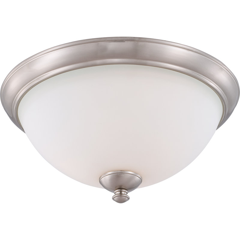 Minidoka Glass Flush Mount, Brushed Nickel, A19