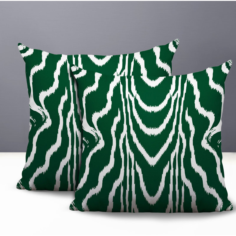 Oreiller réversible intérieur / extérieur Meli, 16 x 16, Green