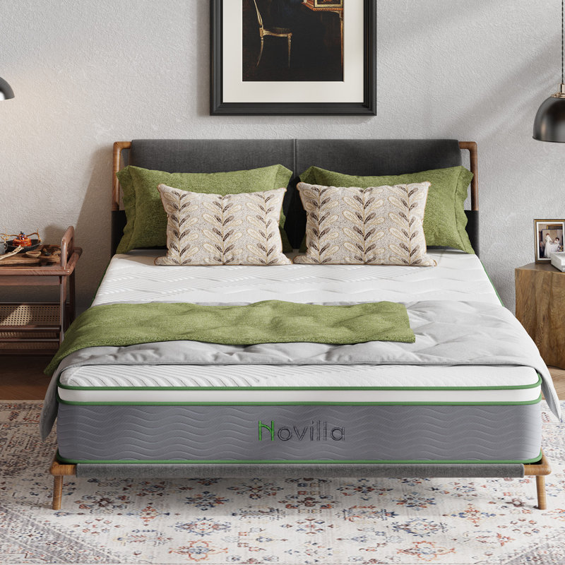 12 Inch Queen Size Cooling Gel Memory Foam Mattress, Medium Firm Feel with Bamboo Charcoal Infused, Queen
