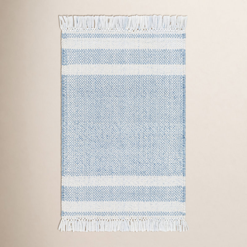 Bretson Hand Woven Striped Indoor/Outdoor Rug, Rectangle 8' x 10'