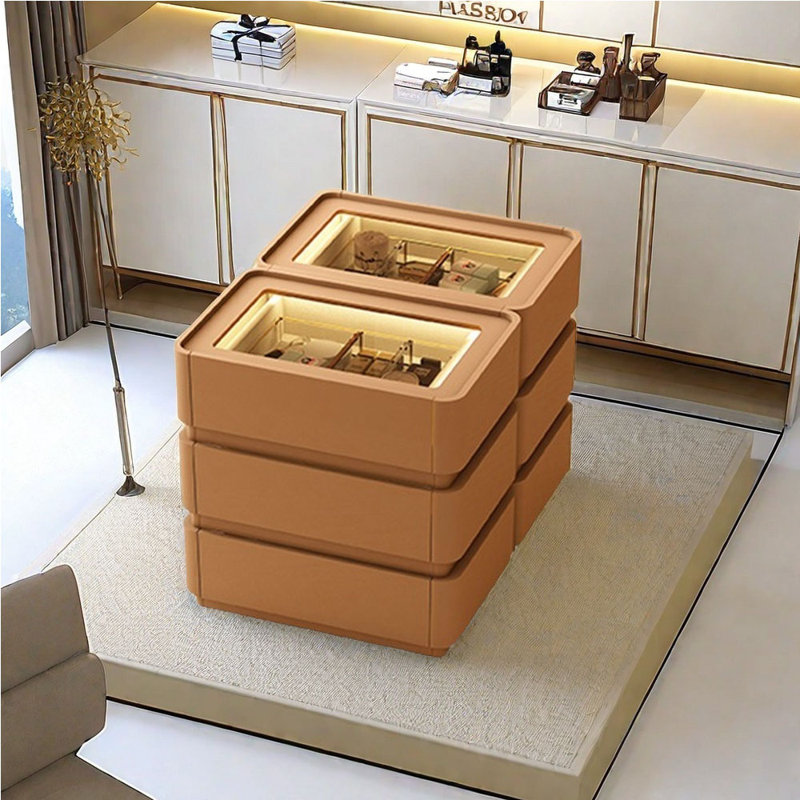 Simple Checkroom Jewelry Display Island C abinet