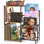 Record Player Stand, Turntable Stand with 4-Tier Vinyl Record Storage