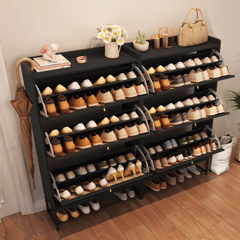 Rangement à chaussures 20 paires, Noir, H 53,22 po x l 31,5 po x P 9,25 po