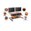 Convertisseur de bureau debout électrique à deux niveaux Inbox Zero Power Pro (noir, 32 po de largeur)-2666426