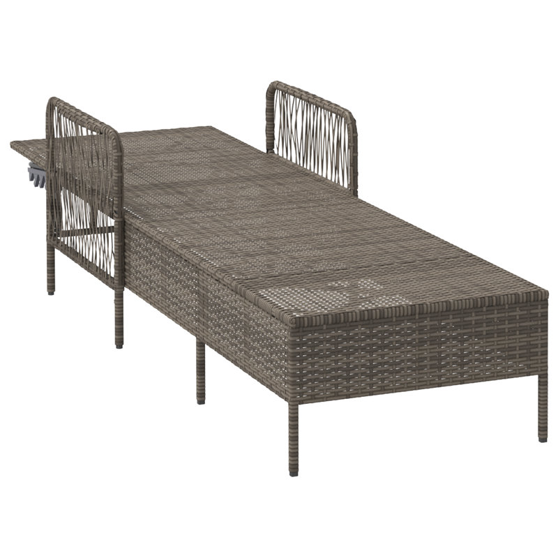 Chaise longue vidaXL gris et bleu marine 21,65 po x 78,74 po x 36,22 po, Bleu
