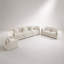 Ensemble de canapés d'angle modernes 3 pièces en chenille avec assise extra profonde, idéal pour un confort optimal et une décoration de salon élégante.-82740554