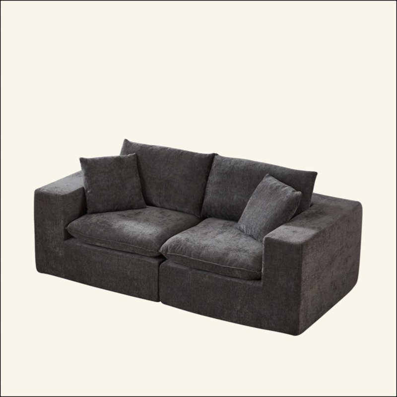 Canapé moderne en nuage de chenille, librement combinable, confortable pour s'asseoir, convient aux meubles de salon modernes dans les maisons, les appartements et les bureaux
