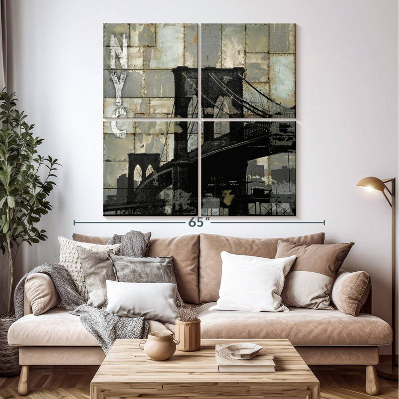 Nicci NYC Industrial II, 50" H x 50" W
